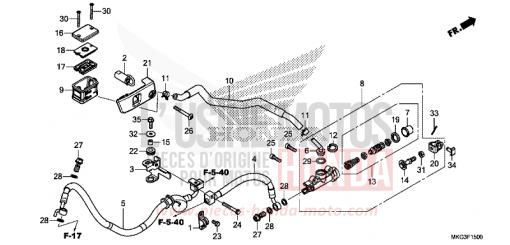 REAR BRAKE MASTER CYLINDER CMX500AH de 2017